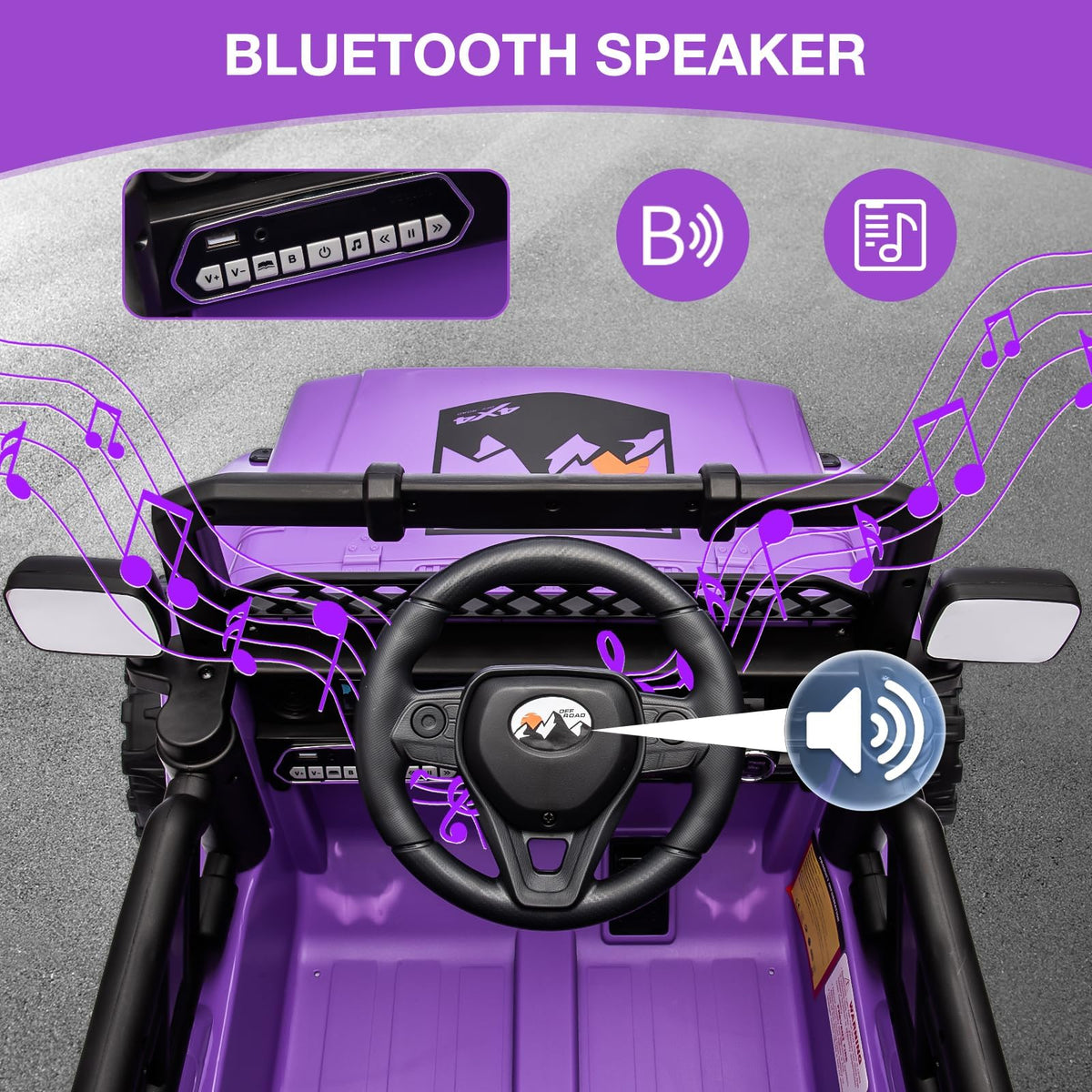 Kinder Elektroauto mit Multifunktions Panel und Musik