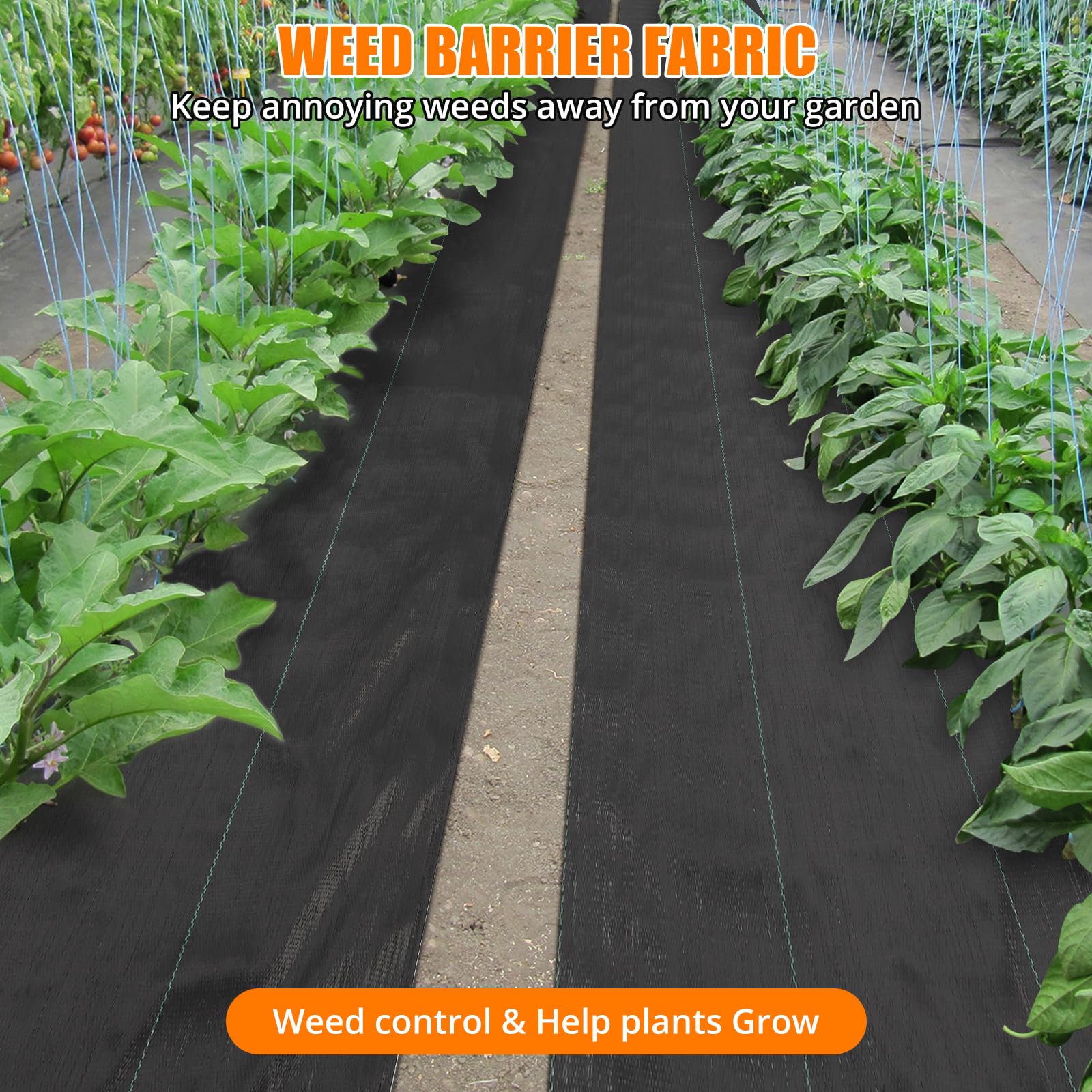 Garvee Unkrautvlies & Unkrautfolie 100g/m² (1,98 x 91,44m) – Profi Mulchvlies UV-stabil & Wasserdurchlässig, Robustes PP-Gewebe für Garten & Landschaftsbau, Schwarz