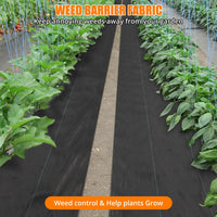 Garvee Unkrautvlies & Unkrautfolie 100g/m² (1,98 x 91,44m) – Profi Mulchvlies UV-stabil & Wasserdurchlässig, Robustes PP-Gewebe für Garten & Landschaftsbau, Schwarz