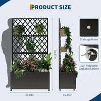 Garvee Hochbeet aus Verzinktem Stahl 180 × 90 × 40 cm – Mit Rankgitter & Sichtschutz, Mobil