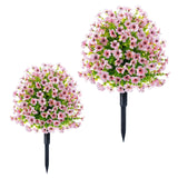 Garvee Künstliche Blumen 2er Set Mit Bodenspießen Für Garten & Terrasse Pink UV-Beständig Realistisch Pflegeleicht - Default Title