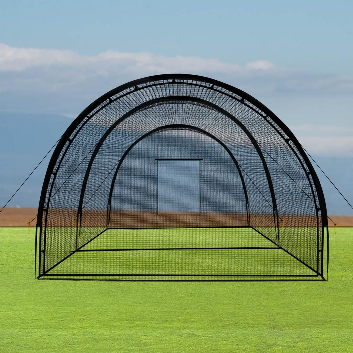 Garvee schwarzer Batting Cage mit großem Trainingsnetz