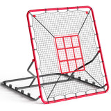 GARVEE Baseball Rebounder Netz 122 x 137 cm, Trainingsnetz mit 5 einstellbaren Winkeln, UV-beständig & Stabil für Solo-Training und Wurftraining - Rot
