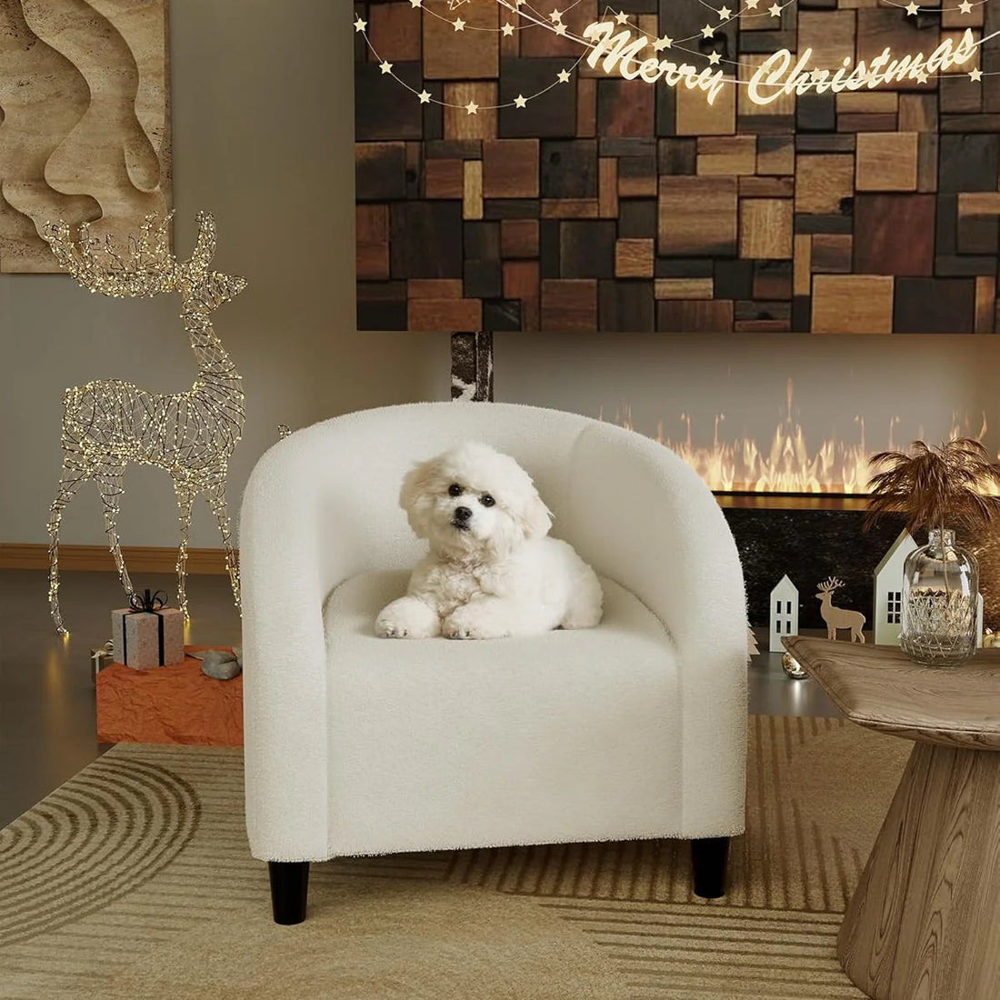Garvee Velvet Club Chair, U Rückenlehne, Gepolstert, Retro, Für Wohnzimmer & Schlafzimmer