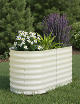 Garvee Metall-Hochbeet mit offenem Boden 121, Tiefe Pflanzfläche für Garten Beige - Beige