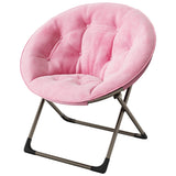 Garvee Saucer Chair Lounge-Stuhl, Oversized Faltbar mit Goldrahmen, Rosa für Schlafzimmer & Wohnzimmer - Rosa