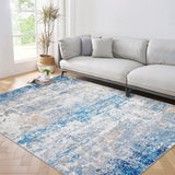 Garvee Teppich Rechteckig 120 x 170 cm, Wasserfest, Farbecht, Für Wohnzimmer, Graublau - Graublau
