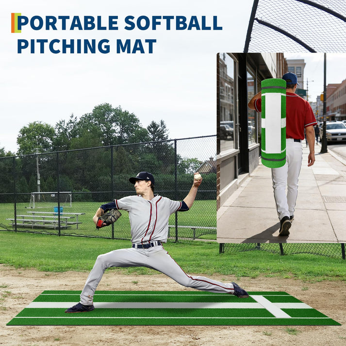 Tragbare Baseball Softball Pitching-Matte für Wurftraining