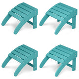 Garvee Ottomane Für Adirondack Stuhl, 46 cm, HDPE, Wetterfest, Für Garten & Terrasse, Blau - Blau