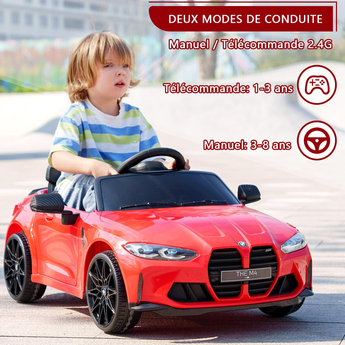 Garvee rotes BMW Elektroauto für Kinder mit Fernbedienung