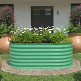 Garvee Hochbeet Metall 122 x 60 x 60 cm, Verzinkt, Rostbeständig, Extra Tief, Grün - Grün