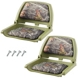 Garvee Bootssitze 2er-Set Klappbar, Ergonomisch, Robust, Für Angel- & Bassboote - Camouflage