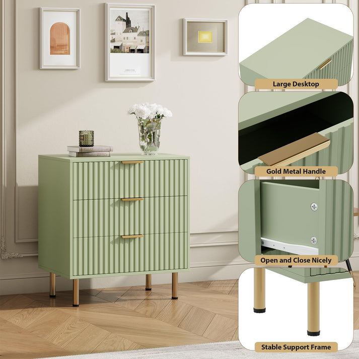 Kommode mit geriffelten Fronten – modernes Design