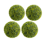 Garvee 11,8 Zoll Künstliche Buchsbaumkugel Set 4, UV-beständig, Wartungsfrei, PE-Material, Für Garten & Büro, Grün, Mit Aufhängungen - 