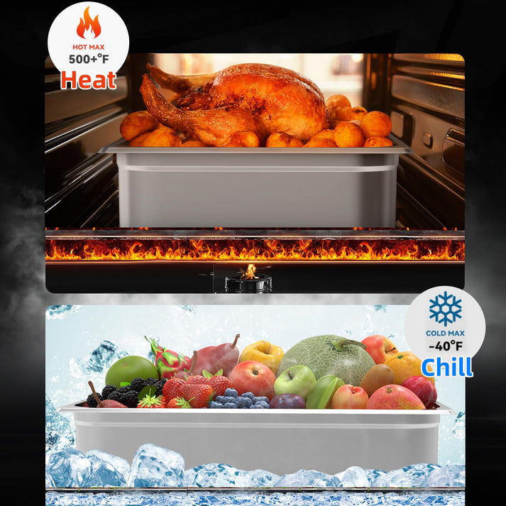 Für warme und kalte Speisen geeignet