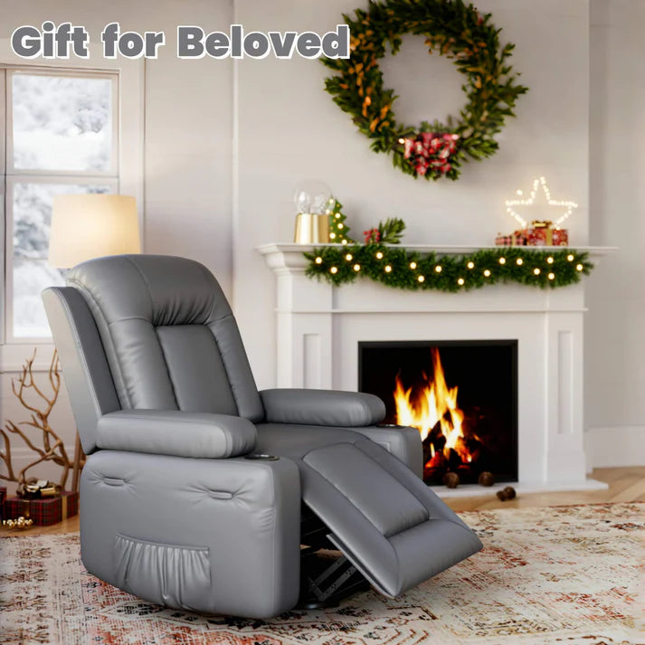 Garvee Power-Lift-Sessel – Elektrisch, Wärme & Massage, Verstellbar, PU-Leder, Seniorenhilfe, 95×95×104 cm