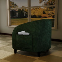 Garvee Velvet Club Chair, U Rückenlehne, Gepolstert, Retro, Für Wohnzimmer & Schlafzimmer