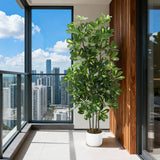 Garvee Künstlicher Schefflera Baum 4 ft Mit PEVA Blättern, Pflegeleicht, Vorgetopft, Indoor Büro Wohnzimmer, Grün