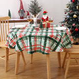 GARVEE Runde Tischdecke Weihnachten Wasserdicht Abwischbar Kariert Rot Grün 152 cm Esszimmer Festlich