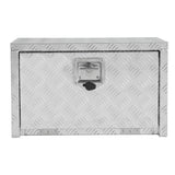 Garvee 61 cm Aluminium Werkzeugkasten: Wasserdichte Unterbodenbox mit Netzfach & T-Griff-Schloss für Pickup & Wohnmobil, Silber - Silber