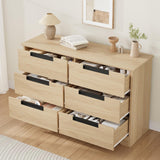 Garvee 6 Schubladen Kommode Modern Holz Mit Eingelassenen Griffen Für Schlafzimmer Und Wohnzimmer Stabil Vielseitig