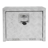 Garvee 46 cm Aluminium Werkzeugkasten: Wasserdichte Unterbodenbox mit Netzfach & T-Griff-Schloss für Pickup & Wohnmobil, Silber - Silber