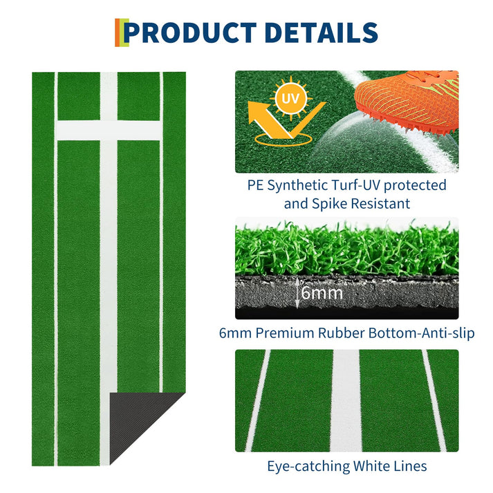 Produktdetails Pitching Matte Gummibasis und Markierungslinien