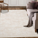 Garvee Modern Bereich Teppich 120x170cm Beige, Maschine Waschbar, Rutschfest, Faltbar Für Wohnzimmer, Schlafzimmer, Büro, Esszimmer - Beige