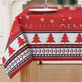 Garvee Weihnachten Tischdecke Rot Wasserabweisend Mit Weihnachtsbaum Rechteckig 54 x 79 Zoll - Verrotten