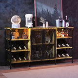 Garvee Flurgarderobe, 140 × 35 × 77 cm, LED, Kippschutz, Belüftung, Braun