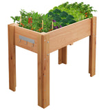 Garvee Holz-Hochbeet mit Standbeinen 86, 86,4 × 45,7 × 76 cm, Eichenfa, Eichenfarben - Eichenfarben