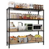 Garvee Metallregal 120 × 45 × 150 cm, 120 × 45 × 150 cm, höhenverstellbar, Schwarz