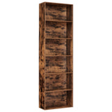Garvee Tall Bookcase Dresser 6 Shelf Standing Bookshelf 6 Tier Open Shelf Wooden Bookcase Floor Standing Display Storage Shelves 63.3"H Rustic Wood - 