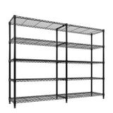 Garvee 70" H Metallregal 1325 LBS Tragkraft 5-Stufig Verstellbare Drahtböden L-förmig Stabil Für Küche Garage Büro, 70.8"x70.4"x15.7", Metall