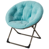 Garvee Saucer Chair Lounge-Stuhl, Oversized Faltbar mit Goldrahmen, Blau für Schlafzimmer & Wohnzimmer - Blau