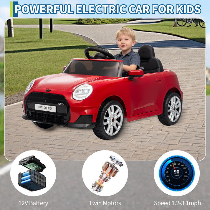 12V Kinder-Elektroauto mit Twin-Motoren, 12V Akku und Fahrgeschwindigkeit von 1,2–3,1 mph