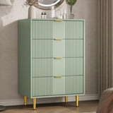 GARVEE Kommode mit 4 Schubladen 60 x 40 x 94 cm, Modernes Sideboard, Großer Stauraum für Schlafzimmer, Wohnzimmer, Büro & Flur, Olivgrün - Olivgrün