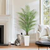 Garvee Künstliche Areca Palme 5 ft Mit 32 Realistischen Blättern, Wasserdicht, Stabilem Zementtopf Für Innenräume Und Büro, Grün - Gr眉n