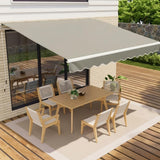 Garvee Markise 3×2.4 m, Aluminiumrahmen, Wasserdicht, UV-Schutz, Für Terrasse & Balkon, Grau - Grau