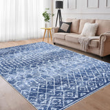 Garvee Boho Kurzflor-Teppich Maschinenwaschbar Rutschfest für Wohnzimmer & Schlafzimmer