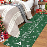 Garvee Weihnachtsteppichläufer Mit Elch, Weihnachtsbaum, Schneeflocke Für Flur, Wohnzimmer, Küche 80x150cm Grün - Grün