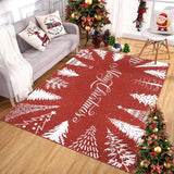 Garvee Großer Moderner Weihnachtsteppich Rot 140x200 cm Für Wohnzimmer Schlafzimmer Esszimmer Weihnachtsdeko - Rot