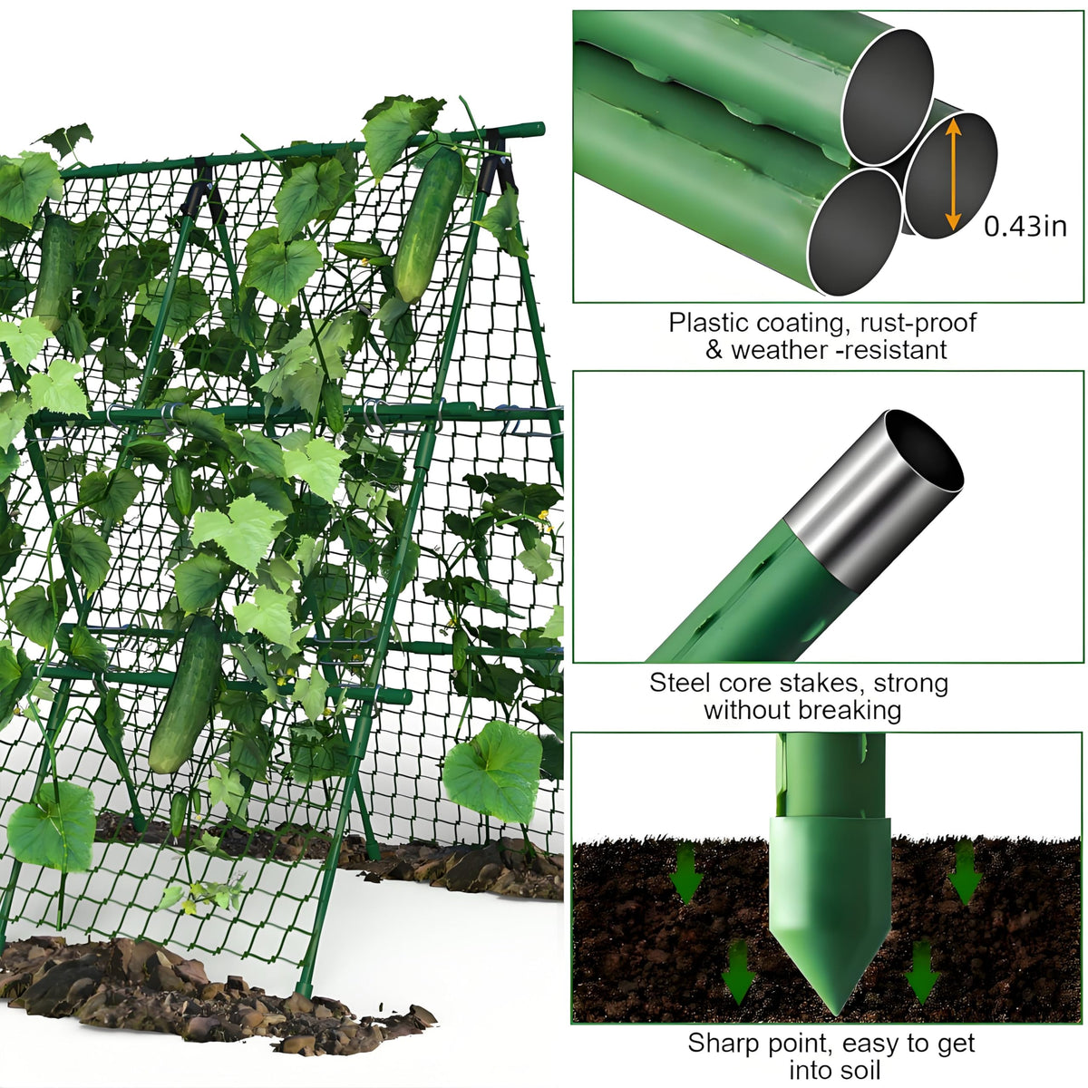 Garten Rankgitter mit Netz