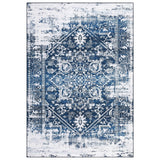 Garvee Alfombra De Salón 1200g 100% Poliéster Imitación Cachemira Für Wohnzimmer 80x150cm Estampado Persa - Azul