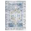 Garvee Waschbarer Orientteppich Für Das Wohnzimmer, Weicher Teppich Für Das Schlafzimmer, Wasserfest, Blau, 80 x 150 cm