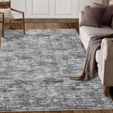 Garvee Modern Bereich Teppich 120 x 170 cm Grau, Waschbar, Rutschfest, Für Wohnzimmer, Schlafzimmer, Büro - Grau