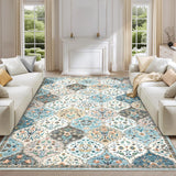 Garvee North African Runner Rug Vintage Trellis Design 2x6 Soft Durable Synthetic Fibers Non-Slip TPR Backing