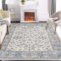 Garvee Waschbarer Teppich Weiche Kaschmir-Baumwolle Boho Vintage-Print Wohnzimmer Esszimmer 80 x 150 cm