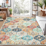 Garvee Vintage-Teppich, waschbar, weich, rutschfest, kurzflorig, Polyester, strapazierfähig, orange, 240x340cm, für Zuhause, Familien, Haustiere - 