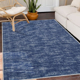Garvee Maschinenwaschbarer Teppich Rutschfest Weich Flach Wohnzimmer Schlafzimmer 160x230 cm Blau
